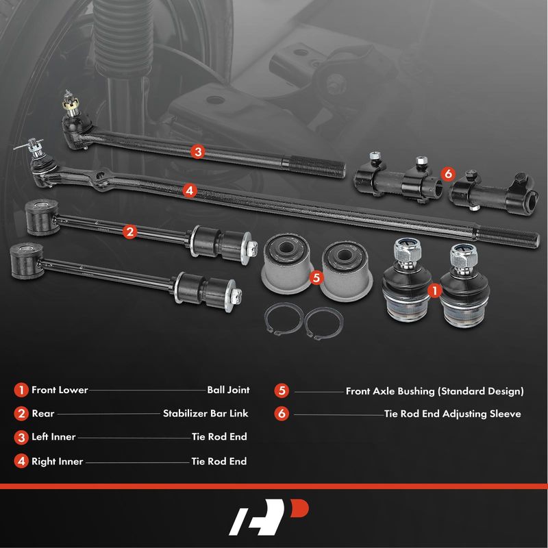 10x Stabilizer Bar Link & Inner Tie Rod End & Ball Joint for Ford F-250 1985-1994