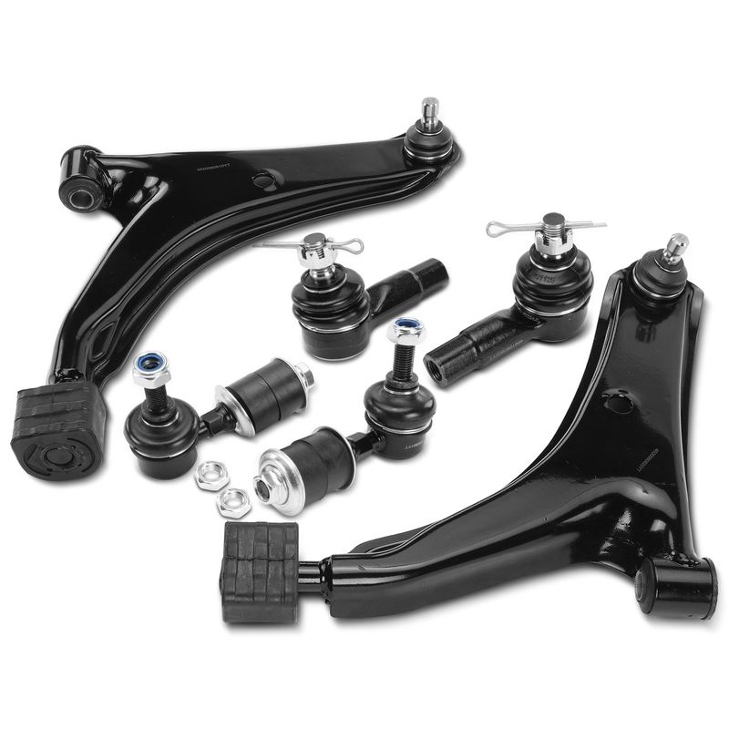 6x Control Arm with Ball Joint Sway Bar Link Tie Rod End for Suzuki Swift 90-94