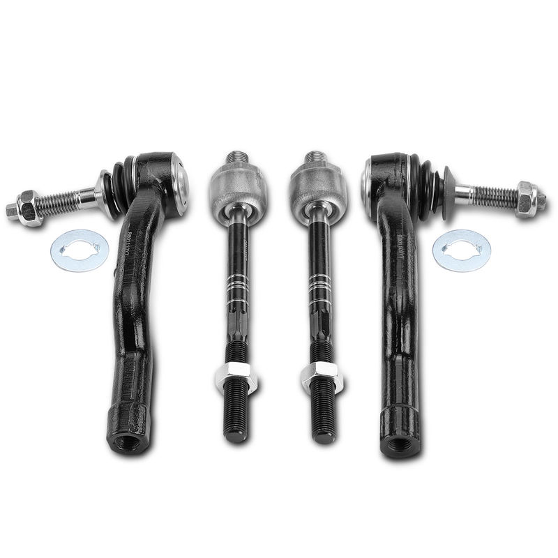 4x Inner & Outer Tie Rod End for Ford Edge 15-21 Fusion Lincoln MKZ 13-20 MKX