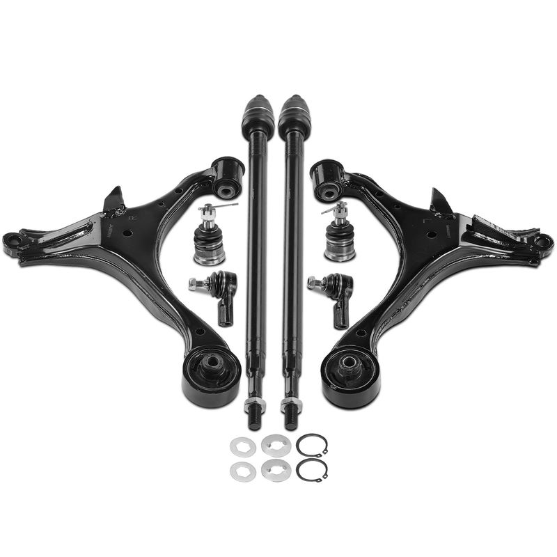 8x Control Arm with Ball Joint & Tie Rod Kit for Honda Civic 01-05 1.3L 1.7L