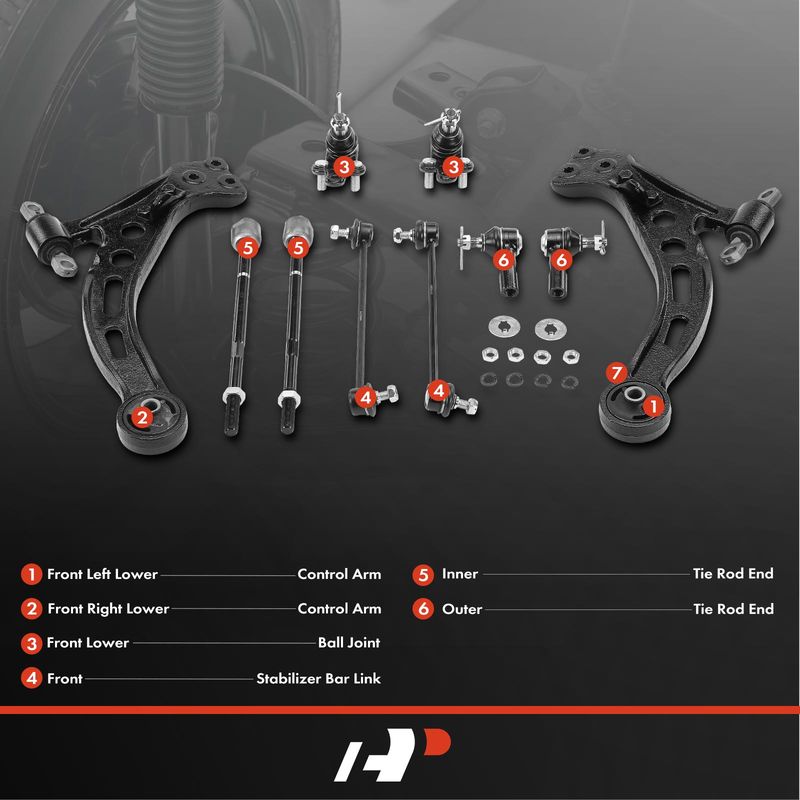 10x Control Arm Ball Joint & Sway Bar Link Tie Rod End for Toyota Camry Lexus
