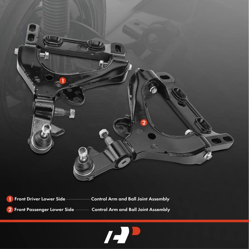 2x Front Lower Control Arm with Ball Joint for Chevy Trailblazer GMC Saab 08-09