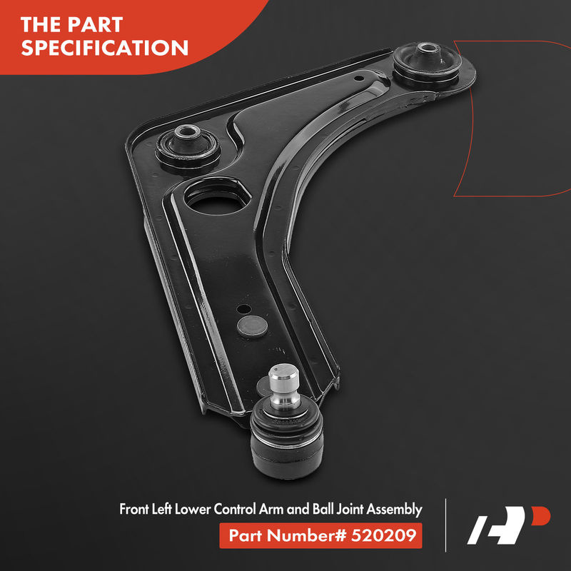 Front Left Lower Control Arm with Ball Joint for Ford Escort Mercury Tracer 91-96
