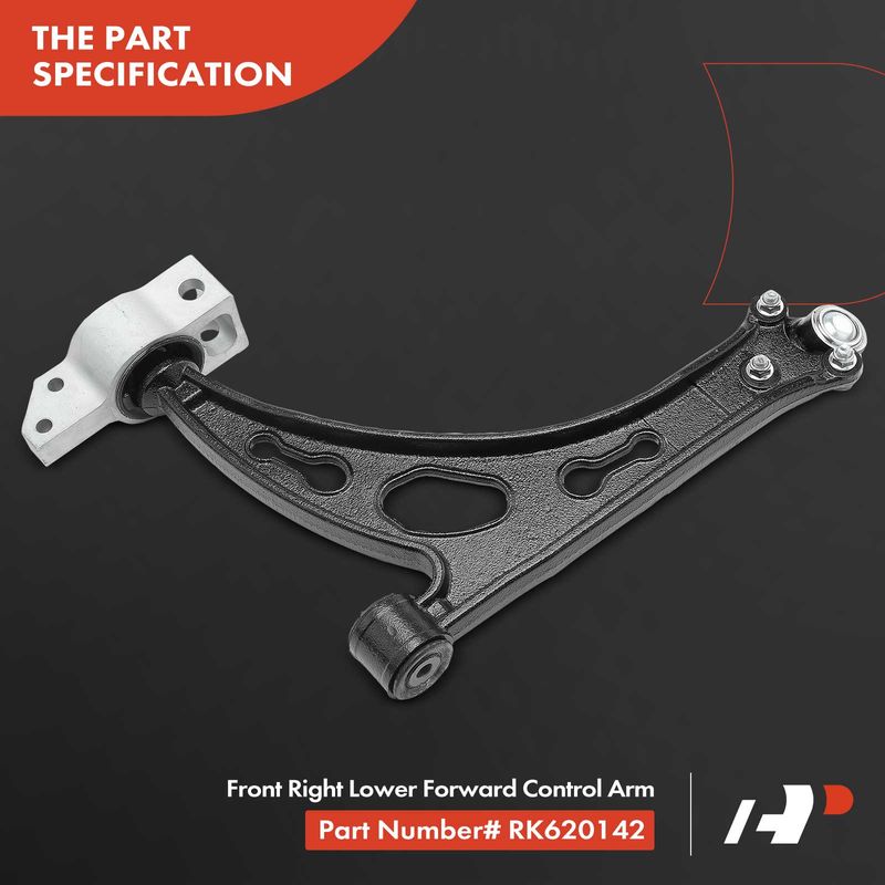 Front Right Lower Control Arm with Ball Joint for VW Jetta Golf R32 Eos Audi A3
