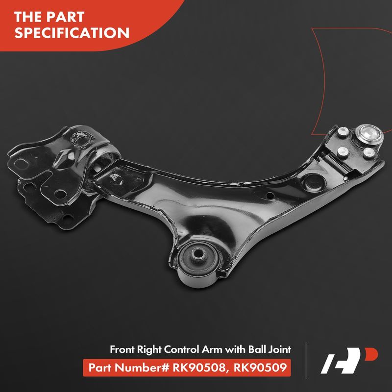Front Right Lower Control Arm with Ball Joint for Volvo S60 S80 V60 V70