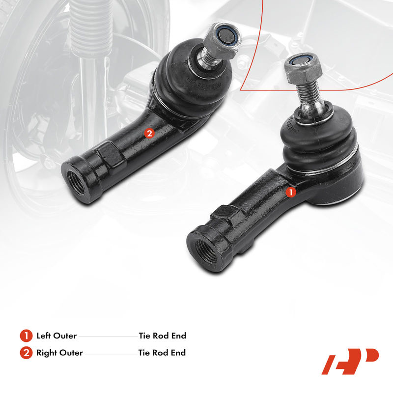 2x Outer Tie Rod End for Audi TT TT Quattro 00-06 Volkswagen