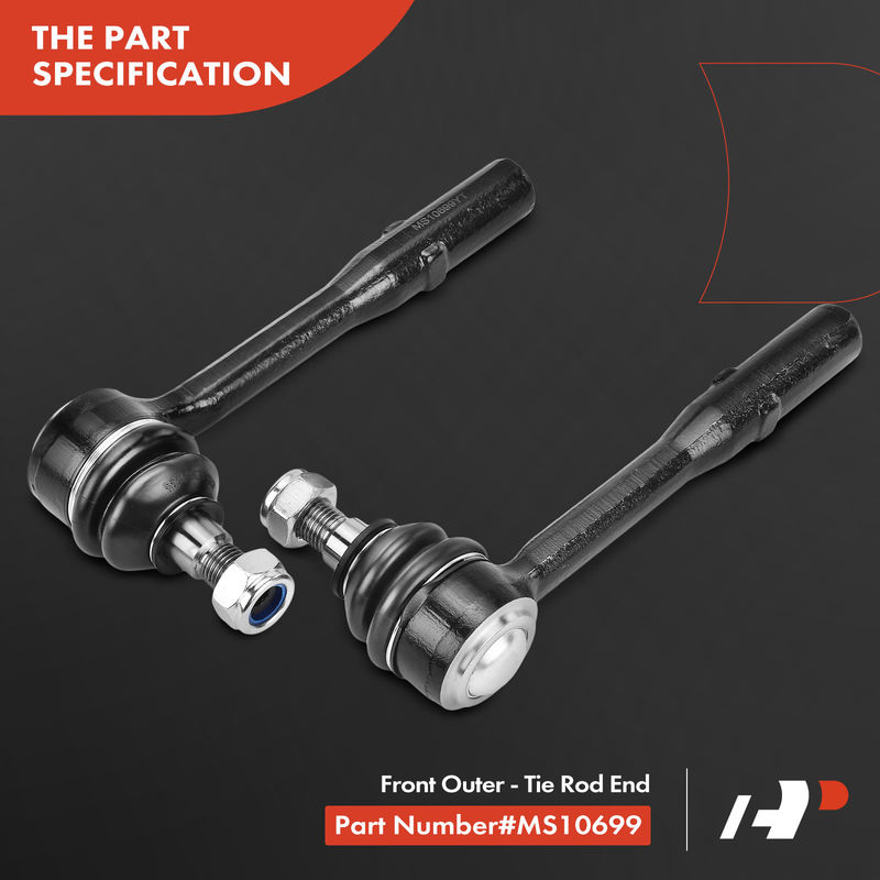 2x Front Outer Tie Rod End for Mercedes-Benz CL65 S65 AMG S400 CL550 CL600 S550