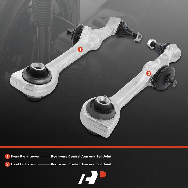 2x Front Lower Rearward Control Arm & Ball Joint for Mercedes-Benz S400 S450