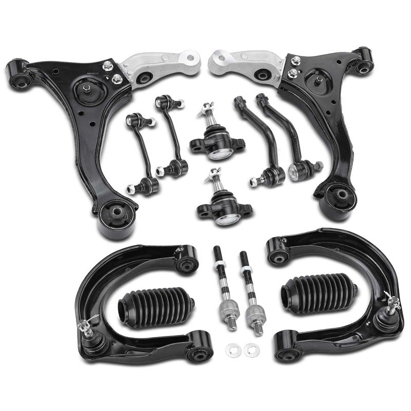 14x Control Arm with Ball Joint & Sway Bar Link & Tie Rod End for Hyundai Sonata