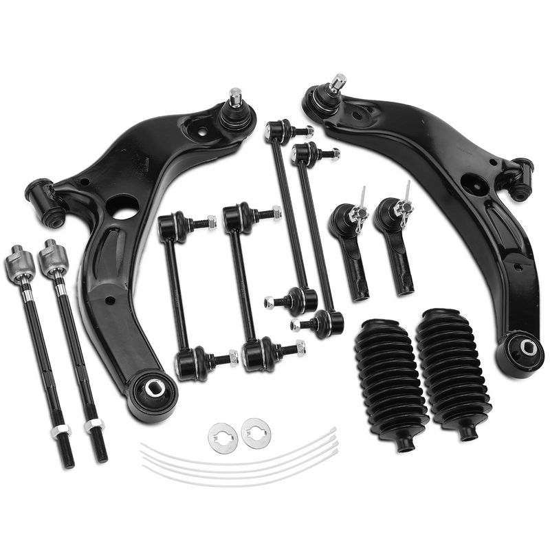 12x Control Arm with Ball Joint & Sway Bar & Tie Rod for Mazda Protege 2001-2003