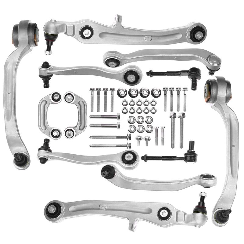 12x Front Upper & Lower Control Arm with Ball Joint for Audi A8 Quattro S6 04-10