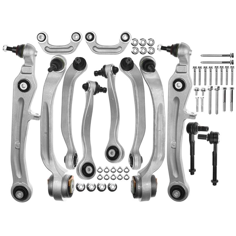 12x Front Upper & Lower Control Arm with Ball Joint for Audi A8 Quattro S6 04-10