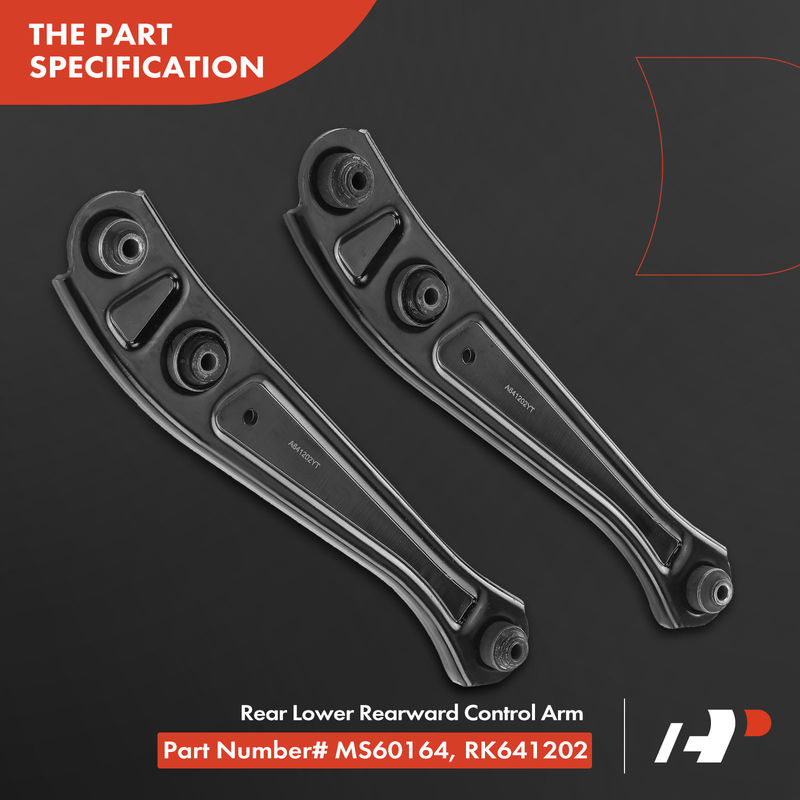2x Rear Lower Rearward Control Arm for Acura EL 1997-2000 Honda Civic 1996-2000
