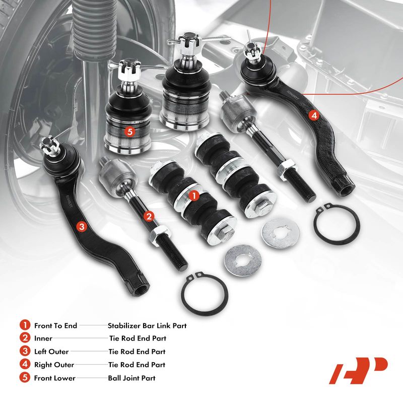 8x Front To End Stabilizer Bar Link Kit with Ball Joint for Honda Civic 1996-2000