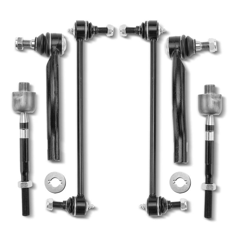 6x Front Stabilizer Bar Link & Tie Rod End for Honda Pilot 2009-2015 V6 3.5L