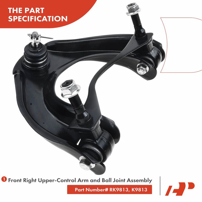 2x Front Upper Control Arm with Ball Joint for Honda Civic CRX 1988-1991