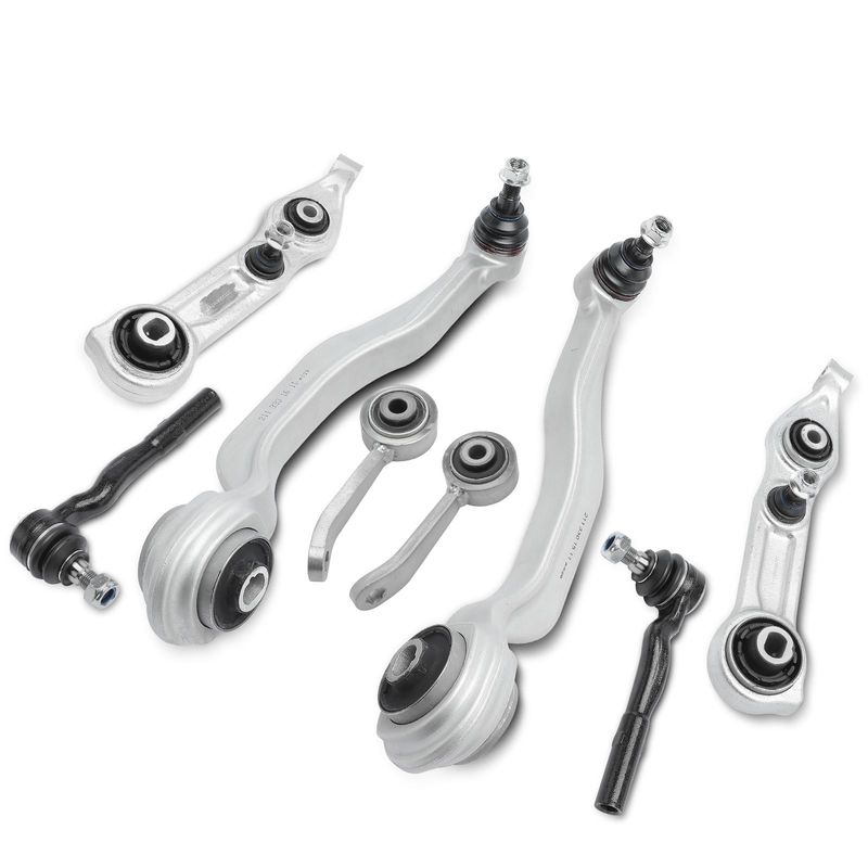 8x Control Arm & Ball Joint & Sway Bar Link & Tie Rod End for Mercedes-Benz E320