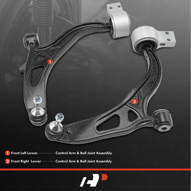 2x Front Lower Control Arm and Ball Joint Assembly for Ford Explorer 2011-2019