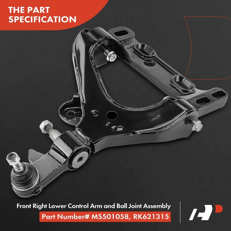Front Right Lower Control Arm with Ball Joint for Chevy Trailblazer Saab 08-09