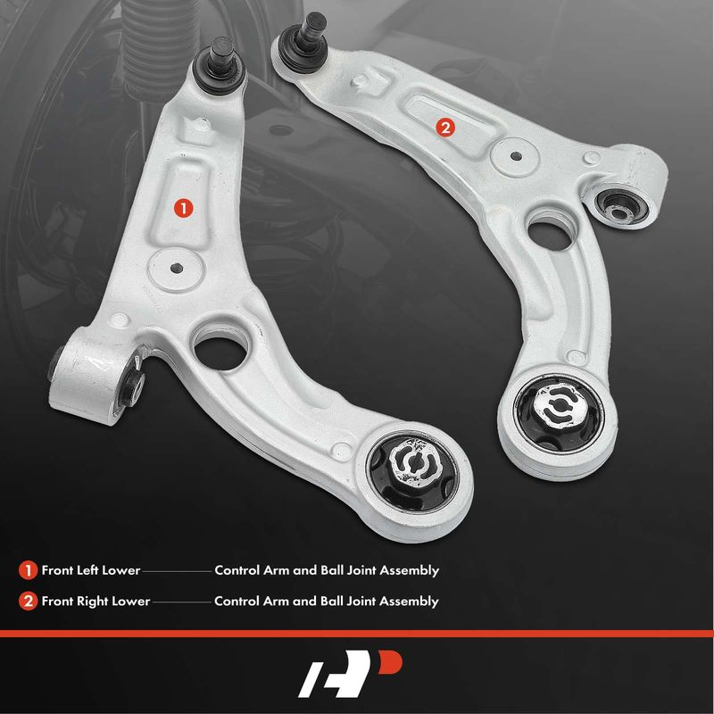 2x Front Lower Control Arm and Ball Joint Assembly for Chrysler 200 2015-2017