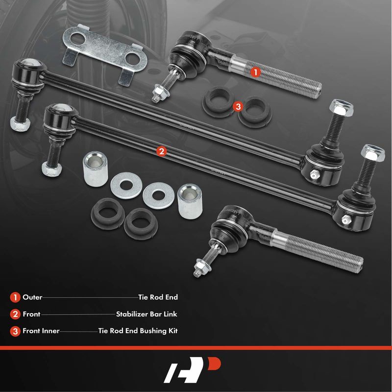 5x Tie Rod End & Stabilizer Bar Link for Dodge Intrepid Chrysler Concorde