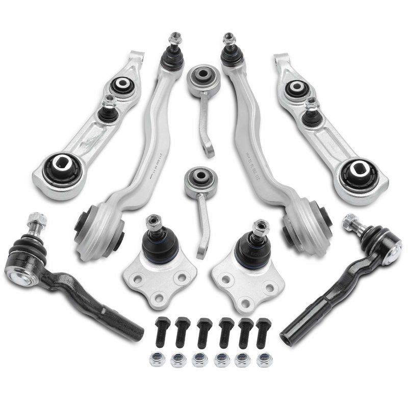 10x Control Arm with Ball Joint & Sway Bar Link & Tie Rod End for Mercedes-Benz