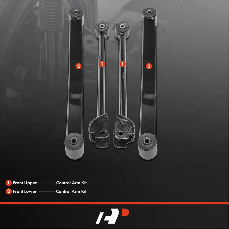 4x Front Upper & Lower Control Arm Kit for Jeep Wrangler 2007-2017 Wrangler JK