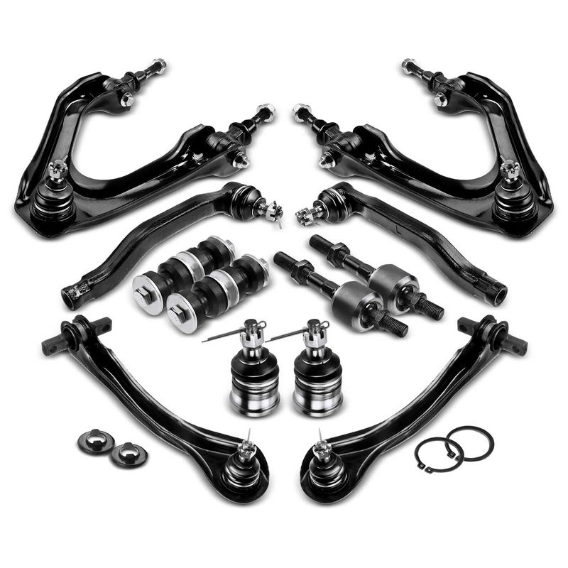 12x Front & Rear Control Arm & Ball Joint Stabilizer Bar for Honda Accord 90-93