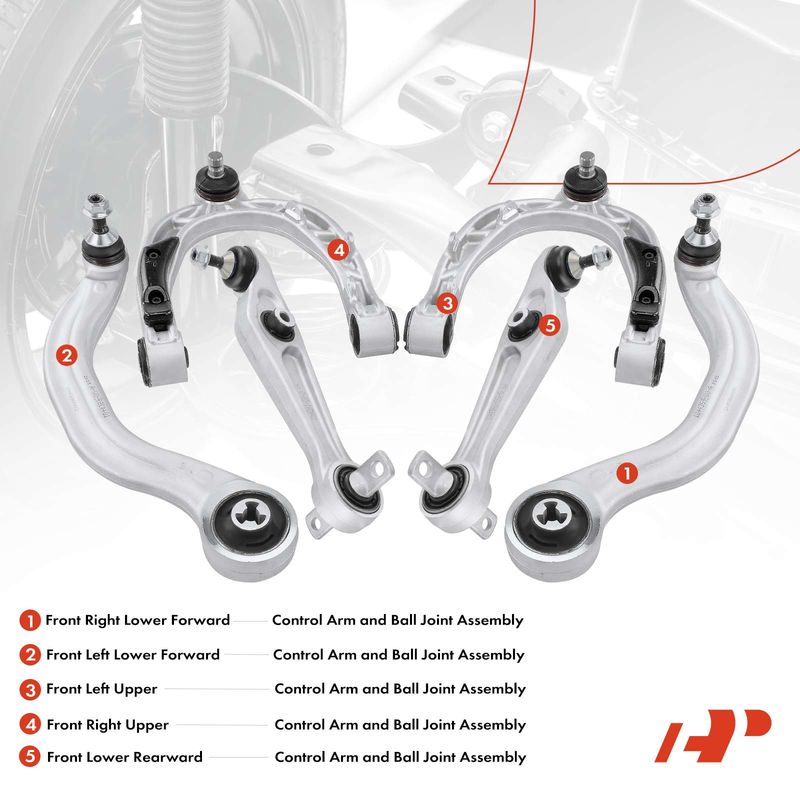 6x Control Arm with Ball Joint Assembly for Tesla Model 3 2017-2021