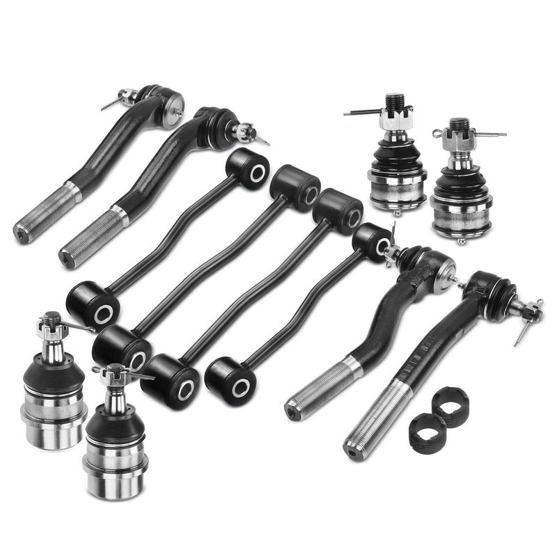 12x Front & Rear Sway Bar Link with Ball Joint Tie Rod End for Jeep Grand Cherokee