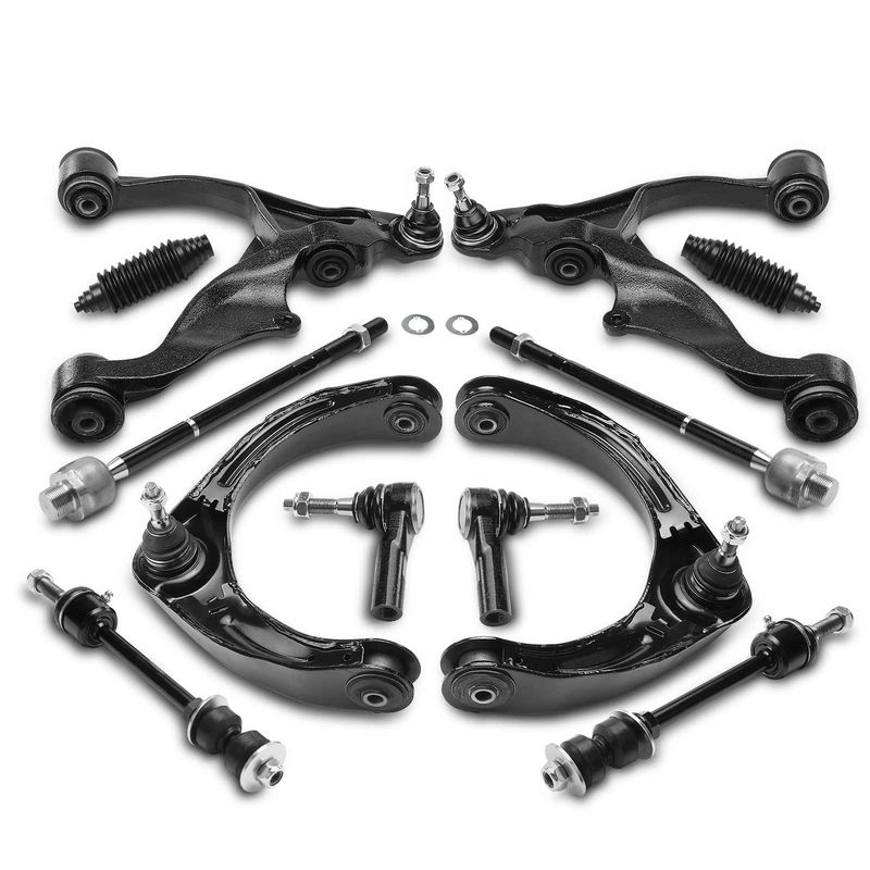 12x Control Arm with Ball Joint & Bar Link & Tie Rod End for Dodge Ram 1500
