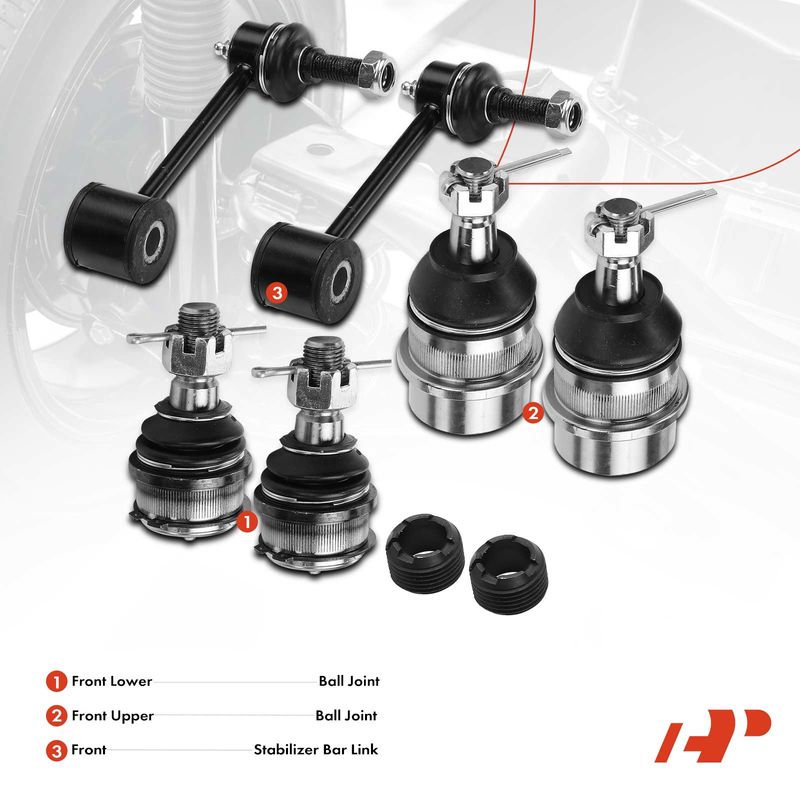 6x Stabilizer Bar Link & Ball Joint for Jeep Wrangler 2007-2017 Wrangler JK