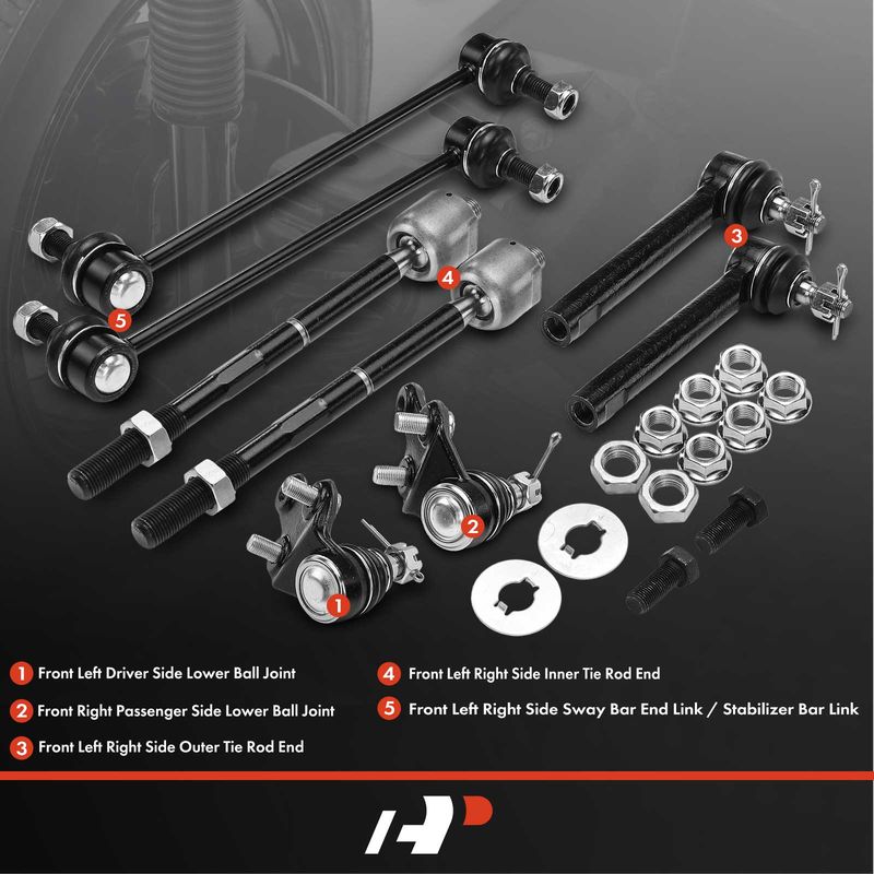 8x Tie Rod End & Stabilizer Bar Link & Ball Joint for Lexus RX330 Toyota