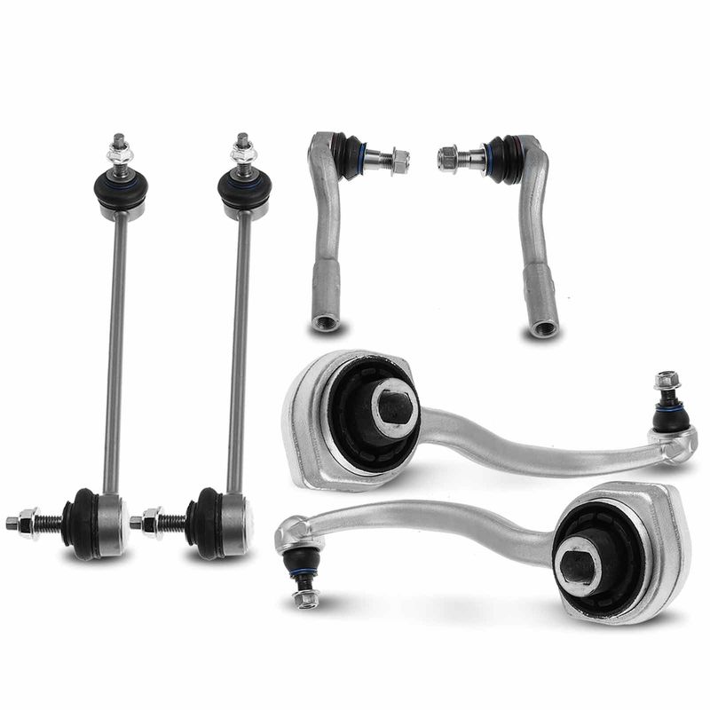 6x Front Control Arm with Ball Stabilizer Bar Link for Mercedes-Benz C230 240