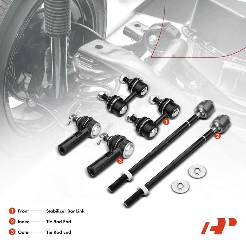 6x Front Stabilizer Bar Link Tie Rod End for Toyota Corolla 93-02 RAV4 Chevrolet