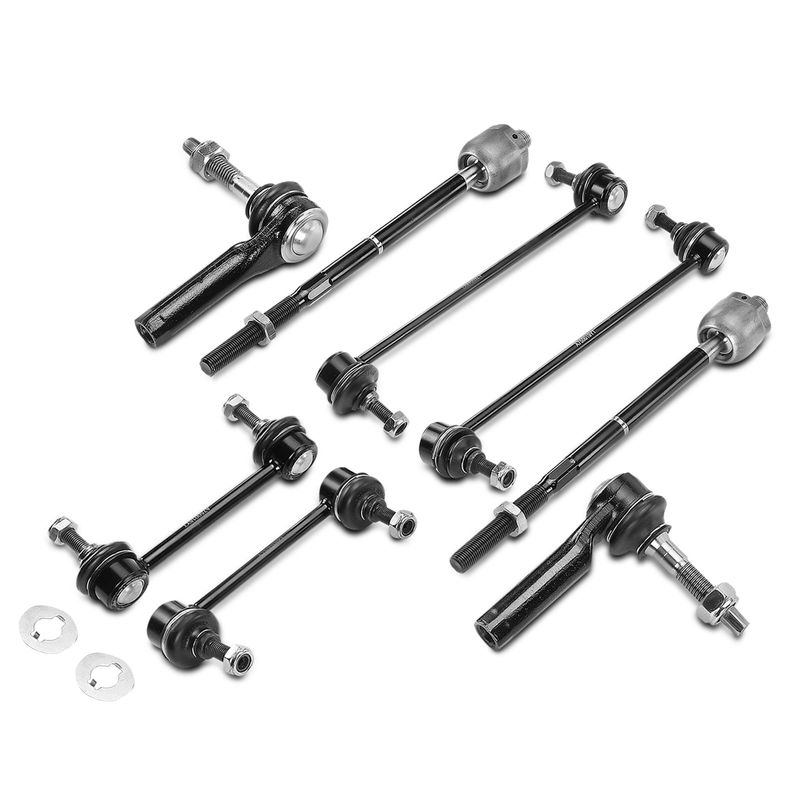 8x Stabilizer Bar End Link & Tie Rod Ends for Ford Taurus Five Hundred Mercury
