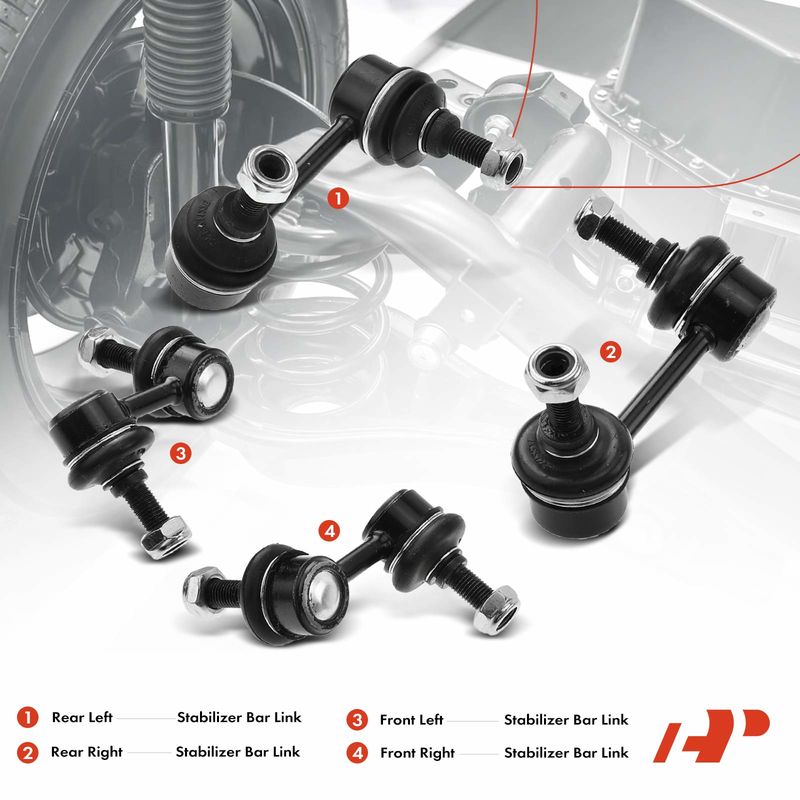 4x Front & Rear Suspension Stabilizer Bar Link for Honda Element 2003-2011 2.4L