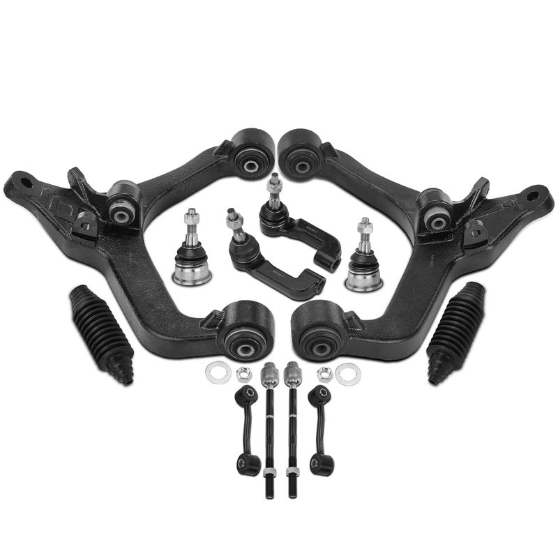12x Control Arm with Ball Joint & Tie Rod End & Stabilizer Bar Link for Jeep