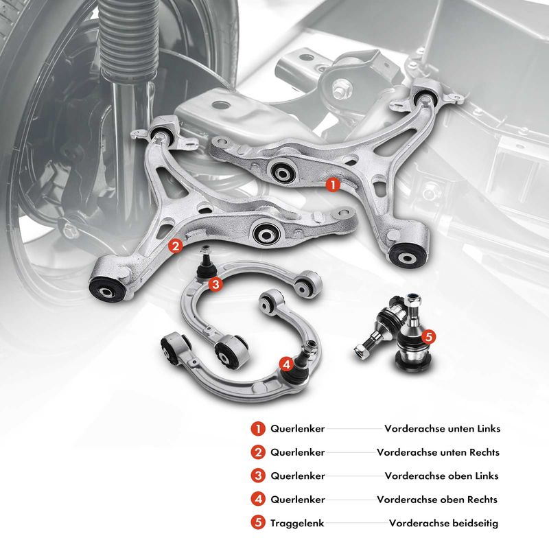 6x Front Control Arm with Ball Joint for Mercedes-Benz GL320 2007-2009 GL350 ML450