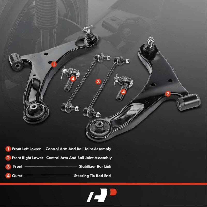 6x Control Arm with Ball Joint & Sway Bar Link for Suzuki Grand Vitara 06-13