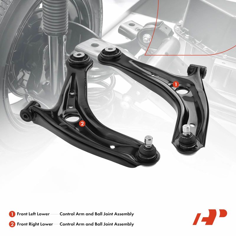2x Front Lower Control Arm & Ball Joint Assembly for Mazda 2 2011-2014 L4 1.5L