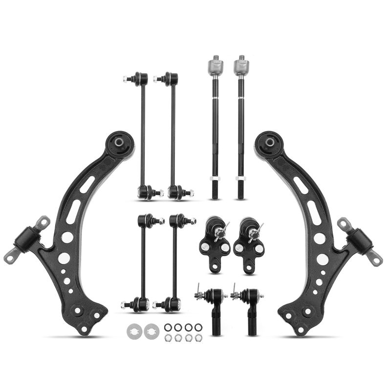 12x Front Lower Control Arm with Ball Joint Stabilizer Bar Link for Lexus Toyota