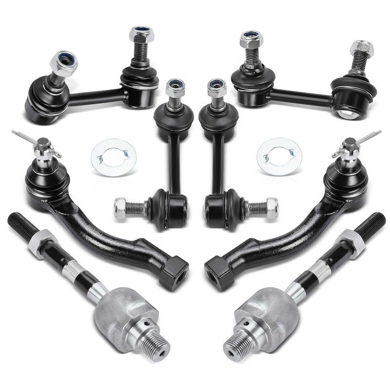 8x Stabilizer Bar Link & Tie Rod End for Kia Sorento 2007-2009 V6 3.3L 3.8L