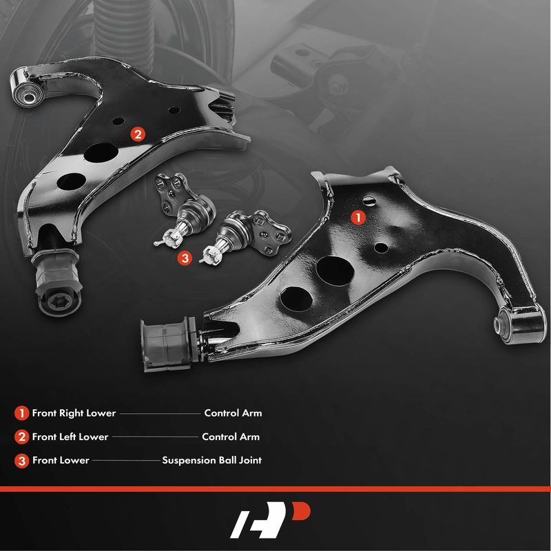 4x Front Control Arm & Ball Joint for Nissan Pathfinder 1996-2004 INFINITI QX4