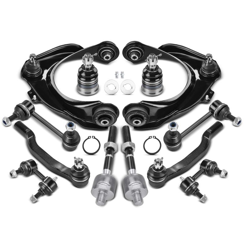 12x Front & Rear Control Arm with Ball Joint Tie Rod End for Honda Accord 98-02
