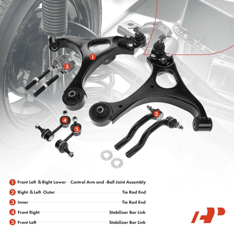 8x Front Control Arm & Ball Joint Assembly for Honda Civic 2006-2011 L4 1.8L