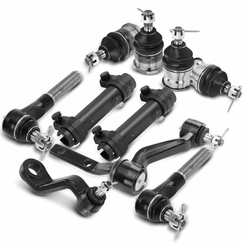 10x Ball Joint & Tie Rod End & Idler & Pitman Arm for Dodge Dakota 91-96 4WD