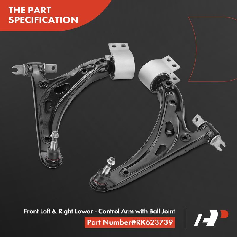 2x Front Left & Right Lower Control Arm with Ball Joint for GMC Acadia Cadillac