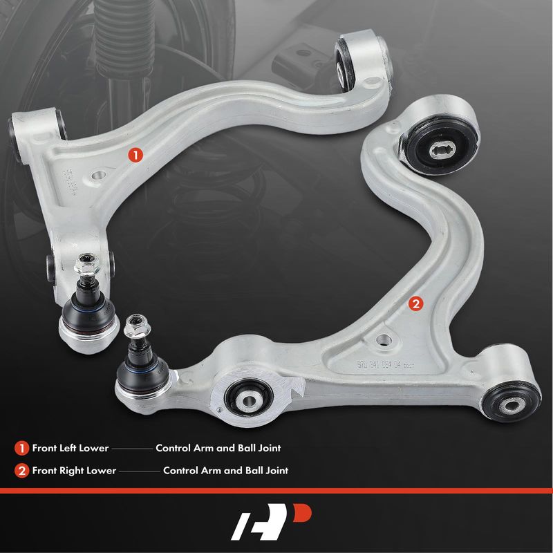 2x Front Lower Control Arm and Ball Joint Assembly for Porsche Panamera 2010-2014