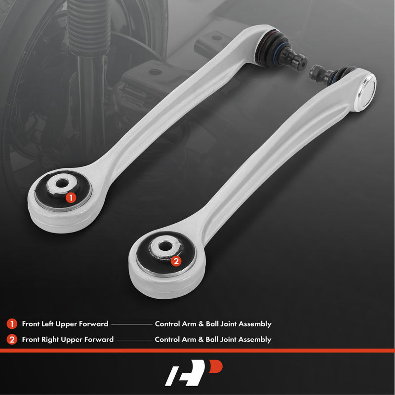 2x Front Upper Forward Control Arm & Ball Joint Assembly for Audi A4 A6